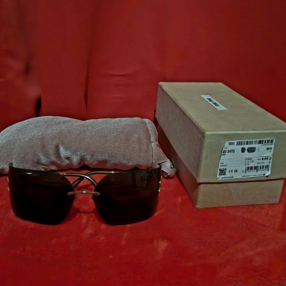 Stylish Black Sunglasses with Gold Accents